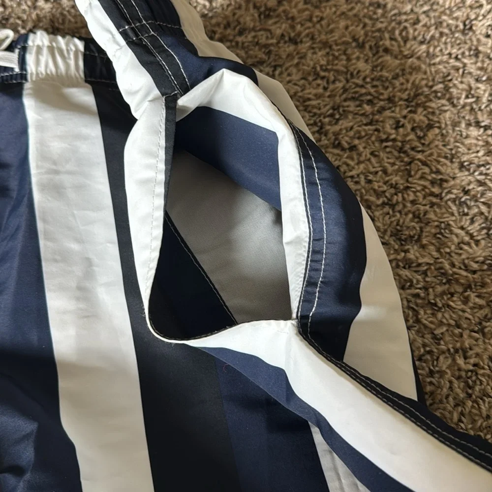 Bather‎ Men’s Striped Drawstring Swim Trunks